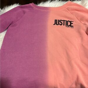 Justice Pink and Peach Ombre Long Sleeve Tee